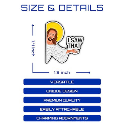 Enamel Pins, Cute Pins for Backpacks, Hat Pins, Novelty Brooch Pins, Backpack Pins, Lapel Pins for Men, Women, Girls, Boys. For Lanyard, Bags, Hats, Caps, Clothing - color: I Saw That