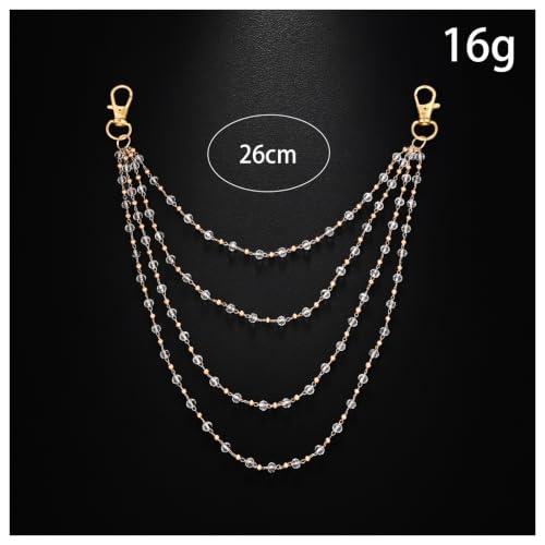 Crystal Bead Shoulder Chain for Women, Layered Bead Arm Cuff Chain Jewelry, Adjustable Crystal Bra Strap Chain Shoulder Drape Accessory for Weddings, Parties, Beach, Festivals, Beach - color: Gold
