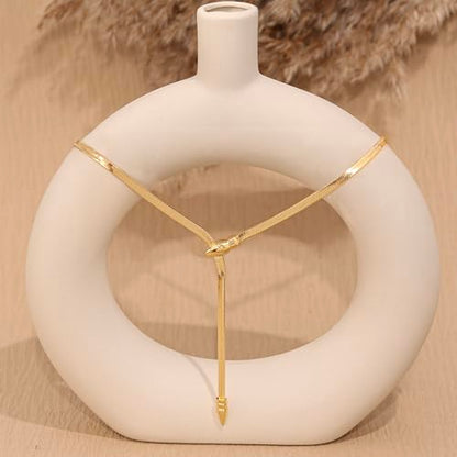 Long Necklaces for Women, Dainty Gold Drop Necklace 14k Gold Plated Y Shaped Lariat Necklace Simple Gold Necklaces for Women Trendy Chunky Long Necklace Formal Wedding Prom Necklace Jewelry - color: necklace-2-Gold