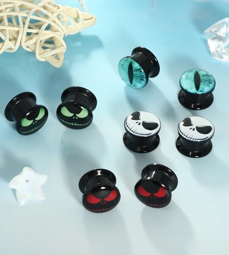 8-10pcs of Acrylic Ear TunnelAnd Plug Stretcher Expander Gauges Earrings Piercing Screw Kit for Men Women… - color: 5mm