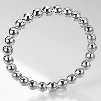 Jude Jewelers 2mm Stainless Steel Beaded Style Classical Simple Plain Stackable Wedding Band Ring - color: Silver