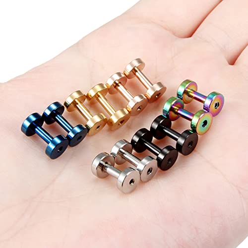 Vsnnsns 14G 12G 8G 6G 4G 2G 0G 00G Stainless Steel Ear Tunnels Screw Fit Ear Plugs Tunnels Gauges Set 1.6MM 2MM 3MM 4MM 5MM 6MM 8MM 10MM - color: 12G-2.0mm