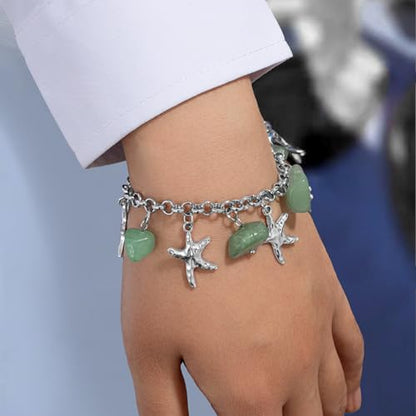 Bohemia Sea Shell Starfish Conch Charm Bracelets Hawaiian Sea Themed Faux Pearl Charm Bracelets Anklet for Women Summer Beach Vacation Jewelry Gifts - style: StyleC