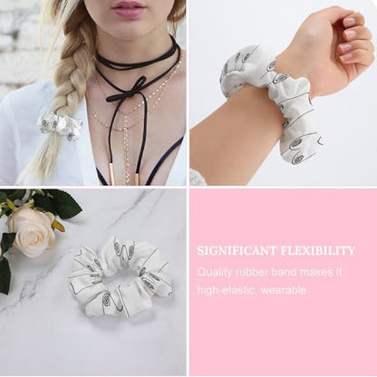 Spiral Scrunchies for Teens Woman Breast Set Funny Boobs, Trendy Coil Hair Ties, Fun Ponytail Holders for Thick Hair, School, and Social Events - color: Style (854)