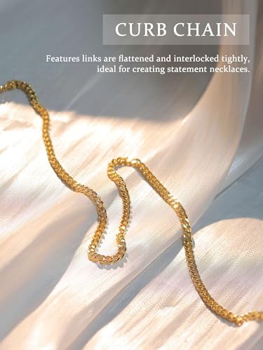 14K Gold Plated Chain Necklace for Women Trendy - 925 Sterling Silver Clasp | Waterproof Dainty Choker Necklace, 14/16/18/20 inch Thin Simple Box Figaro Chain Herringbone Necklace Jewelry for Women Men - color: Cuban