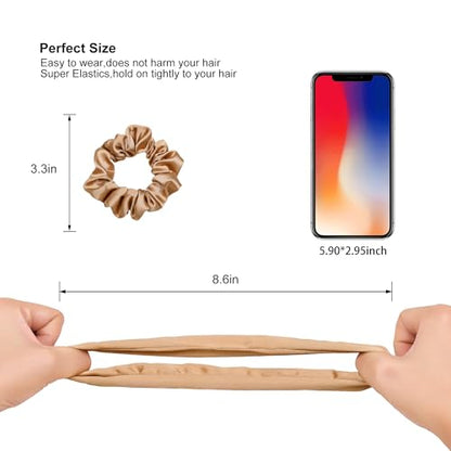 Hair Ties Small Scrunchies for Women's Hair Scrunchies Both for Thick Hair or Thin Hair Curl Hair No Crease Ponytail Holder No Hurt Your Hair - color: 10 Soft Mixed