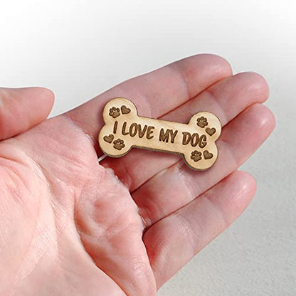 PinMart's Trendy Wood Pins - style: I Love My Dog
