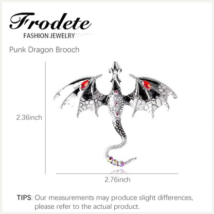 Collar Chain Pin for Men and Women - Hanging Tassel Brooch Lapel Pin for Business Suits - Bar Pin With Long Chain - Gifts - color: O: Dragon brooch gray