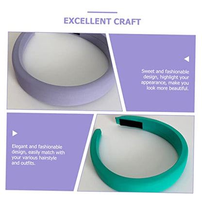 2pcs Wide Padded Headbands for Women Non- Fabric Hair Accessories Soft for Daily Wear Parties and Special Occasions