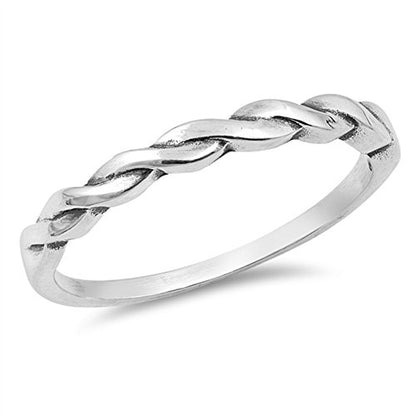 CHOOSE YOUR COLOR Sterling Silver Infinity Knot Ring - color: sterling-silver