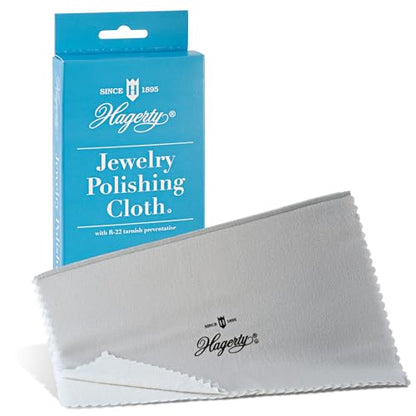 Hagerty Jewelry Polishing Cloth, for Sterling Silver, Gold, Platinum - Safe on Necklaces, Rings, Bracelets, Made in USA, Kosher Certified, 12 in. x 15 in. - size: 12X15