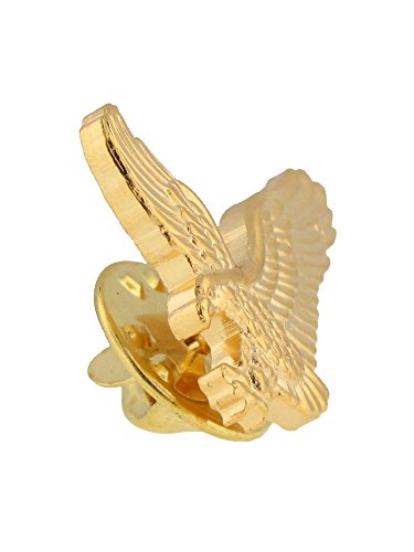 PinMart Patriotic Eagle Pin - Soaring American Eagle Enamel Lapel Pin - color: Gold Antique Eagle, size: 25 Pack