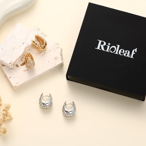 CZ Huggie Hoop Earrings for Women | Sparkly Cubic Zirconia, Small Hoop, Lightweight, Everyday Fashion Jewelry - color: Teardrop Pave CZ - Silver