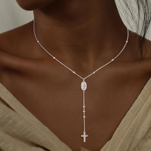 CHESKY Long Necklace for Women, 14k Gold Plated/Streling Silver Lariat Y Necklaces - style: y necklace 02