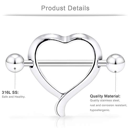 14G 9/16Inch Crystal Ball Nipple Tongue Shield Ring Barbell Body Piercing Jewelry Retainer 8-14PCS - color: 14PCS - Silver