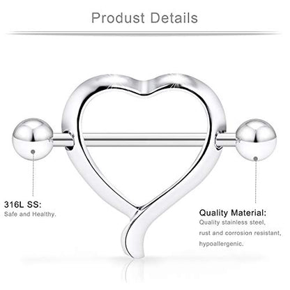 14G 9/16Inch Crystal Ball Nipple Tongue Shield Ring Barbell Body Piercing Jewelry Retainer 8-14PCS - color: 14PCS - Silver