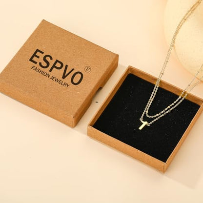 Number Necklace for Women, 14K Gold Plated Layered Chain Number Pendant Jewelry Gifts for Sister Mom Girlfriend Daughter - style: Number-8