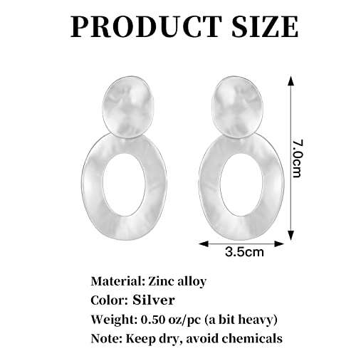 Women's Statement Clip-On Earrings Hypoallergenic Lightweight Clip Earrings - color: oval hollow