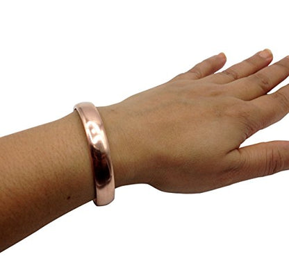 Healing Lama™ Hand Forged 100% Copper Bracelet. Made with Solid and High Gauge Pure Copper. - style: Plain