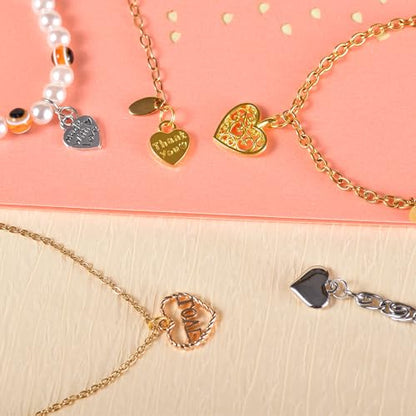 stino 100 Gram Metal Charms for Jewelry Making, Silver & Gold Plated, Bulk Pack for Bracelets, Necklaces, Crafts - color: Heart A Mixed Color