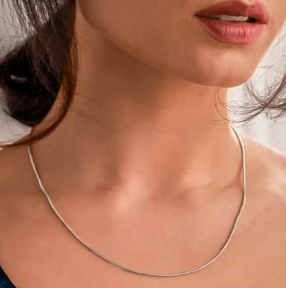 925 Sterling Silver Italian Snake Chain Necklace - Secure Lobster Clasp, Perfect for Layering - Durable Necklace & Bracelet Chains for Everyday & Special Occasions - size: 16, style: 1.5