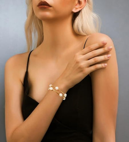 Elegance 11 designs 10mm Crystal White Pearl Blessing Bracelet - style: style-2pcs