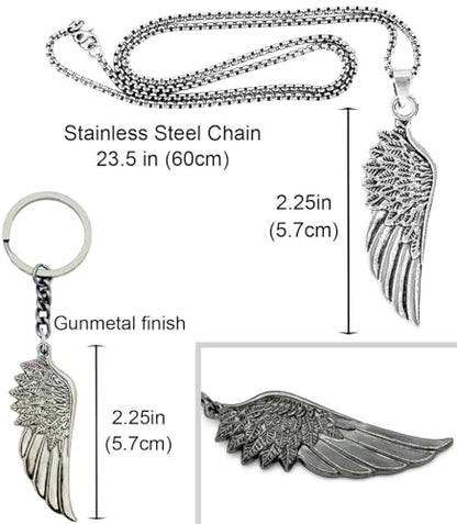 8Pcs Punk Leather Bracelet Set for Men & Women, 6Pcs Braided PU Cuffs, Necklace & Keychain, Adjustable, Stackable - style: BrownWings