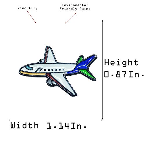 Premium Handmade Enamel Lapel Pin Brooch Badge - color: Get Away Plane, size: 1 Pin