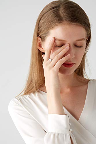 PDWZNBA Love Friendship Ring 18K Gold-Plated Stainless Steel Promise Ring Wedding Band Jewelry Birthday Gifts for Women - color: Osilver
