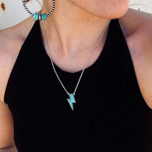 NEWITIN 20 Pieces Silver Bohemian Jewelry Set for Women Fashion Costume Jewels Turquoise Necklace Bracelet Ring Earrings Western Turquoise Jewelry Set for Women - color: Turquoise Jewelry Set D