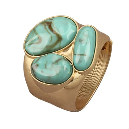 Chunky Bangle Bracelets for Women Cuff Bracelet Thick Gold Bangles Open Wide Arm Cuffs Bracelets Boho Jewelry - style: Gold Bracelet