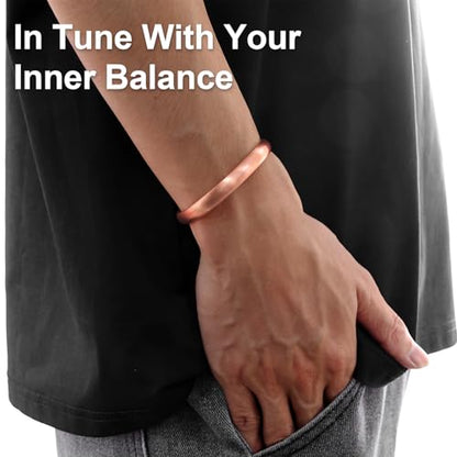 Pure Copper Bracelet – Copper Bracelet for Men & Women – 100% Solid, Raw & Uncoated Handmade Hammered Tibetan Cuff Bangle - color: Copper651W8C