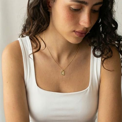 Gold Silver Pendant Necklace for Women, Dainty CZ Jewelry Gift | 14K Gold Silver Plated, Cubic Zirconia Pearl Charm, Trendy Layered Necklace, Adjustable Chain, Waterproof, Hypoallergenic - color: Gold-North Star