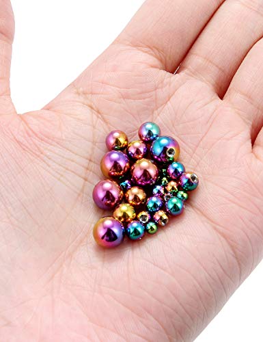 Prjndjw 25Pcs 14G 16G Replacement Balls internal thread & Externally Threaded Surgical Steel Balls Industrial Barbell Tongue Nipple Belly Button Eyebrow Rook Piercing Rings Parts 3MM-8MM - color: 25Pcs-14G-Mixed Color