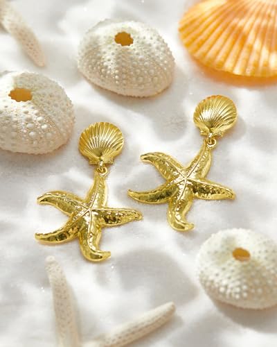 Gold Chunky Earrings for Women Trendy, 14K Gold Plated Dainty Kont Earrings Statement Minimalist Hypoallergenic Stud Earrings - color: Alex & Gold