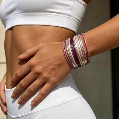 hotoo Leather Wrap Bracelet for Women - color: Pinkish purple