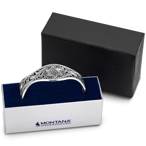 Montana Silversmiths Made in the USA Western Lifestyle Women's Cuff Bracelet - style: Desert Marigold Floral