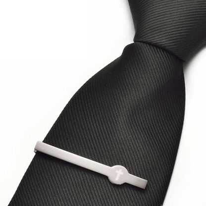 Gold Black Silver Cross Tie Clips For Men Unique Christian Catholic Tie Clip Cross Accessories For Men - style: black cross tie clip