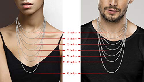 Miabella Italian 925 Sterling Silver, 18K Gold Plated 925 Sterling Silver 2.3mm Curb Cuban Link Chain Necklace Made in Italy - size: Length 16 Inches, style: sterling silver