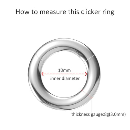 4G/6G/8G/10G/12G/14G/16G/18G/20G Hypoallergenic Nose Hoop Rings Steel Hinged Clicker Segment Gold/Rose Gold/Black/Pink Color - style: 1pc: 8g×10mm Silver-tone
