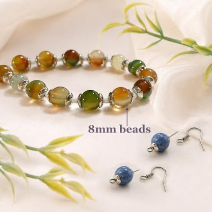Heather's cf 400PCS Silver Smooth Bead Caps for Jewelry Making, 6mm Flower Bead Caps Fit 8-10mm Beads, DIY Jewelry Making Supplies - color: Smooth silver - 400Pc