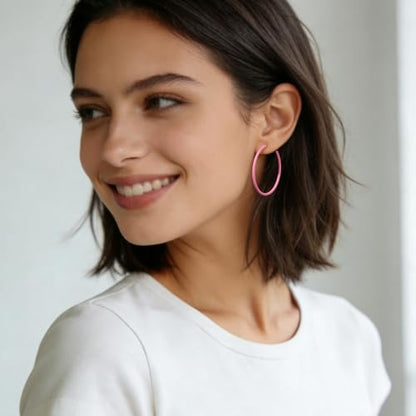 12 Pairs Colorful Classic C Hoop Earrings for Women, 925 Sterling Silver Hypoallergenic Earrings Set, Multi-Color Everyday Dainty Jewelry Gift for Her, Mix and Match - style: C-circle
