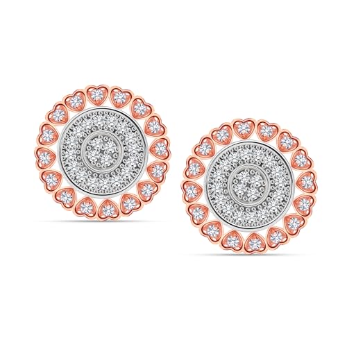 LeCalla 925 Sterling Silver Heart Stud Earrings Jewelry Lightweight Love Heart Shaped Earring for Women Valentines Day Gifts for Her - color: CZ Heart
