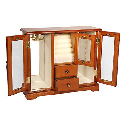 Mele Designs Trina Wooden Jewelry Box in Oak Finish