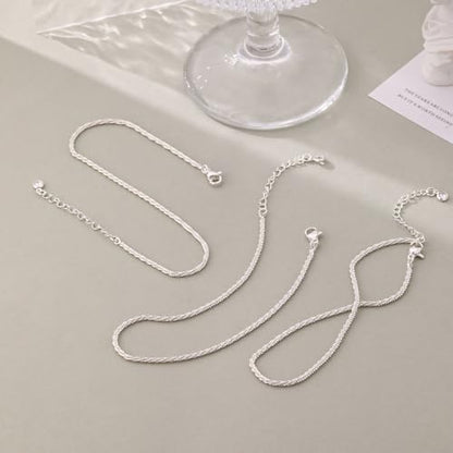 MFRYK Gold Ankle Bracelets for women,14k Gold/Silver Plated Waterproof Layered lightweight Cuban Link Figaro Chain Heart anklet butterfly anklet Pearl Ankle Bracelets Set Gold Anklets for women Trendy Jewelry Gift for Women - style: 3 anklets layered twis