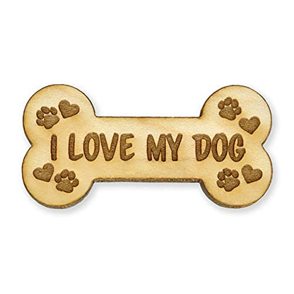 PinMart's Trendy Wood Pins - style: I Love My Dog