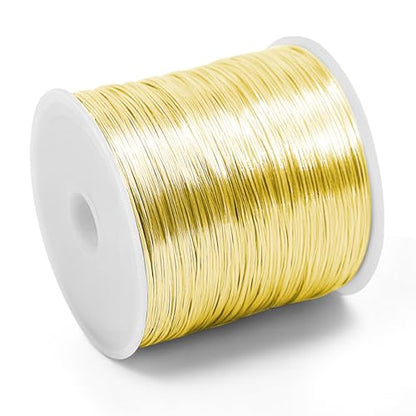 26 Gauge Tarnish Resistant Copper Wire 328ft for Jewelry Wire（Gold） | (0.4mm X 100m) durable craft copper wire, ideal for handmade ornaments design and various DIY handcraft projects - color: Gold