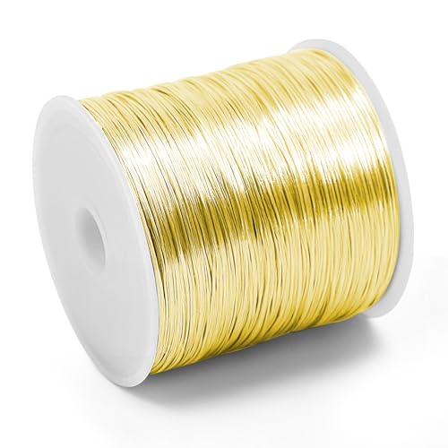 26 Gauge Tarnish Resistant Copper Wire 328ft for Jewelry Wire（Gold） | (0.4mm X 100m) durable craft copper wire, ideal for handmade ornaments design and various DIY handcraft projects - color: Gold