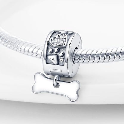 Pandach 925 sterling silver Clip Spacer Charm for Bracelet Clip Lock Stopper Bead Spacer European Openable Beads 2Pcs - style: 2-PAC290