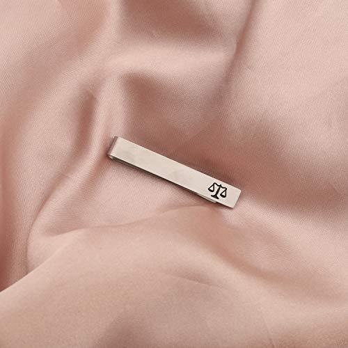 BAUNA Tie Clip for Men Lawyer Tie Bar Clip for Wedding Business Attorney Judge Law School Gift Jewelry